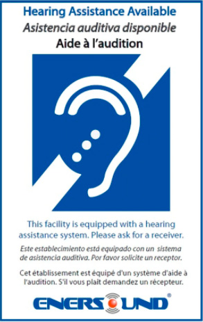 ENERSOUND ADA Assistive Listening Plaque